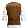 Gilet Homme Allthemen Daim Vintage Slim Fit Marron Beige