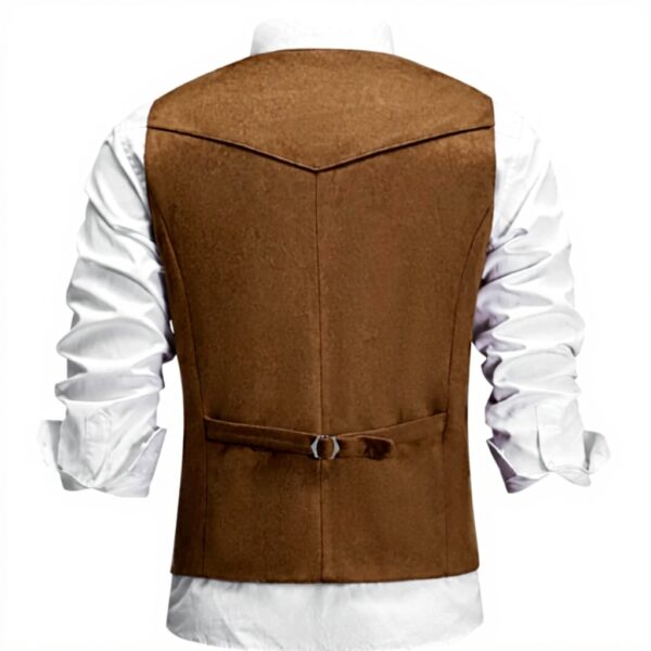 Gilet Homme Allthemen Daim Vintage Slim Fit Marron Beige
