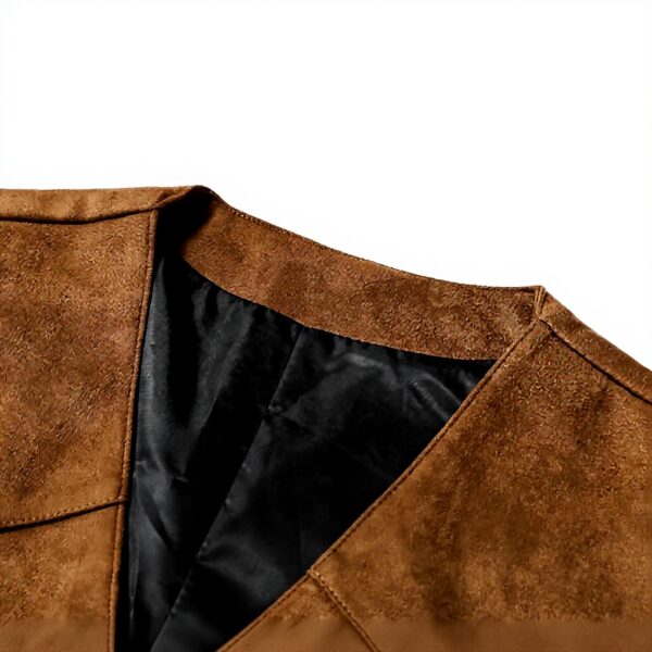 Gilet Homme Allthemen Daim Vintage Slim Fit Marron Beige