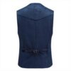 Gilet Homme Vintage Allthemen Daim Slim Fit Bleu Marine