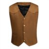 Gilet Homme Allthemen Daim Vintage Slim Fit Marron Beige