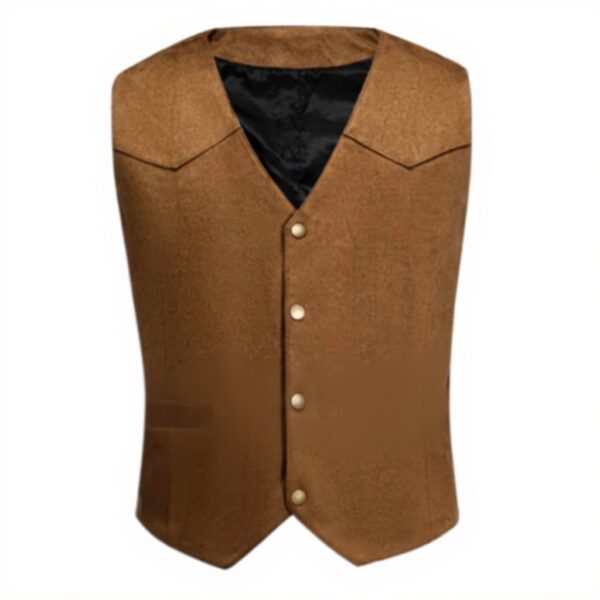 Gilet Homme Allthemen Daim Vintage Slim Fit Marron Beige