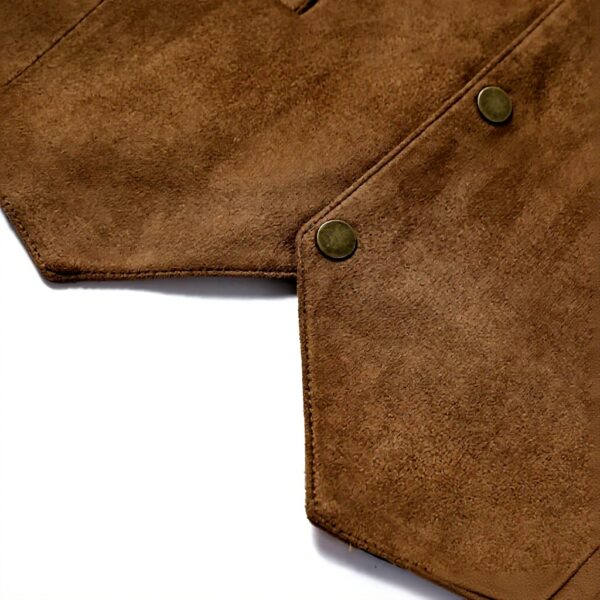 Gilet Homme Allthemen Daim Vintage Slim Fit Marron Beige