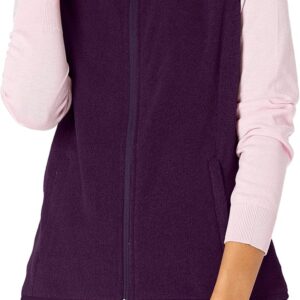 Gilet Polaire Femme Amazon Essentials Coupe Classique Bleu-0