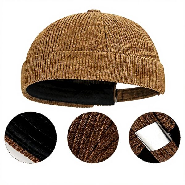 Bonnet Docker Unisexe Ericetion Rétro Velours Côtelé