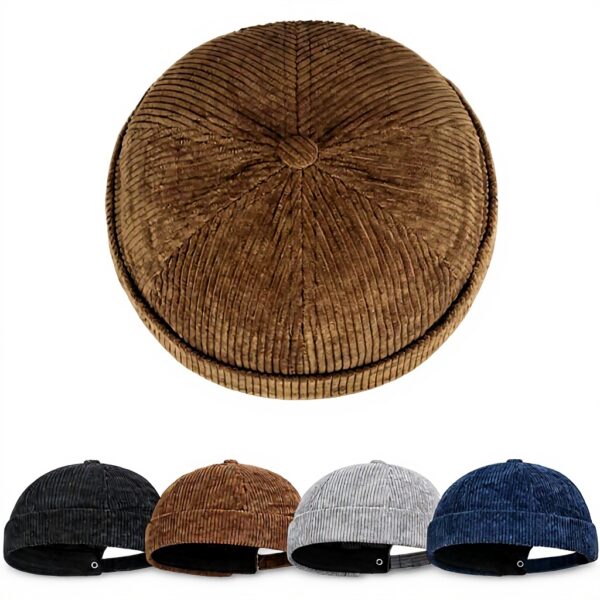 Bonnet Docker Unisexe Ericetion Rétro Velours Côtelé