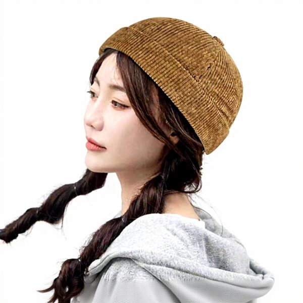 Bonnet Docker Unisexe Ericetion Rétro Velours Côtelé