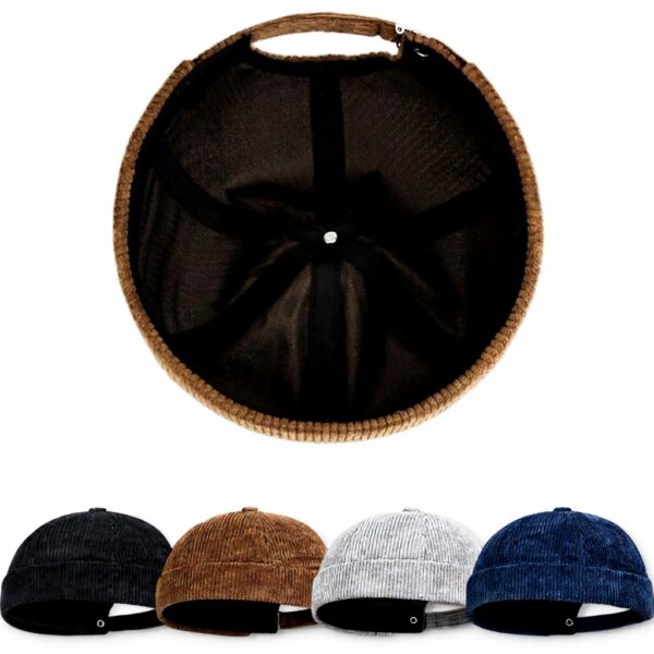 Bonnet Docker Unisexe Ericetion Rétro Velours Côtelé