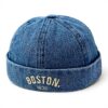 Casquette Docker Enfant Coton Rétro HiyyFloy Bleu