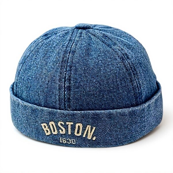 Casquette Docker Enfant Coton Rétro HiyyFloy Bleu