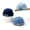 Casquette Docker Enfant Coton Rétro HiyyFloy Bleu