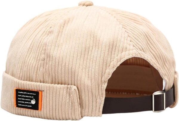 Casquette docker homme sans bord réglable bonnet rétro femme-1