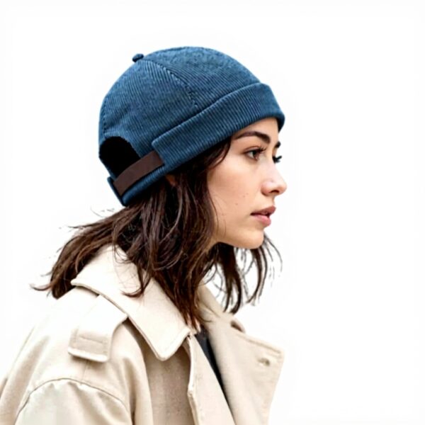 Casquette docker homme sans bord réglable bonnet rétro femme