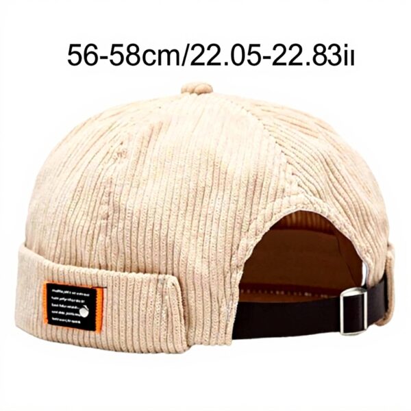Casquette docker homme sans bord réglable bonnet rétro femme