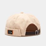 Casquette docker homme sans bord réglable bonnet rétro femme-0