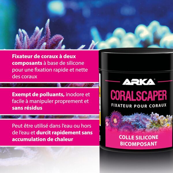 Fixateur coraux aquarium marin ARKA silicone durable sous-3