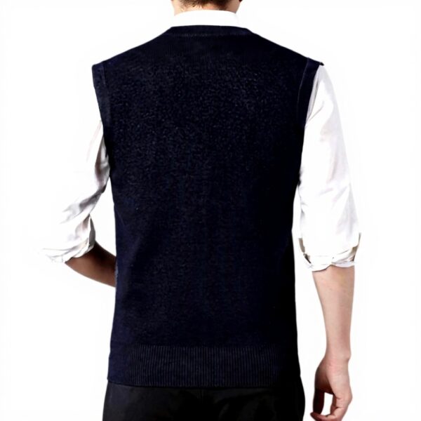 Gilet Tricoté Homme Hiver Col V sans Manches Generisch