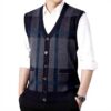 Gilet Tricoté Homme Hiver Col V sans Manches Generisch