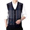 Gilet Tricoté Homme Hiver Col V sans Manches Generisch
