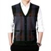 Gilet Tricoté Homme Hiver Col V sans Manches Generisch