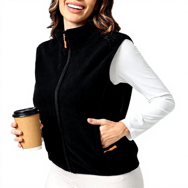 Gilet polaire femme sans manches chaud léger poches