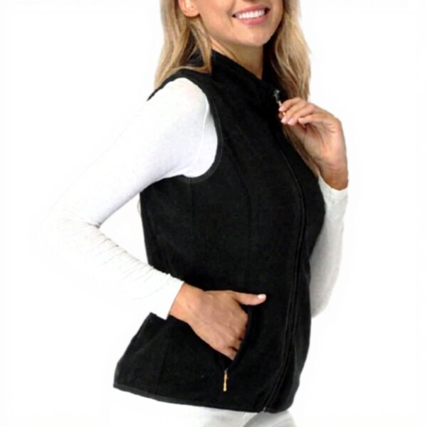 Gilet polaire femme sans manches chaud léger poches