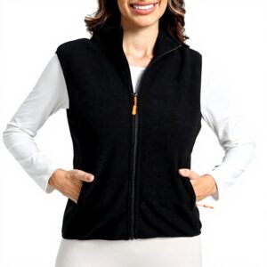 Gilet polaire femme sans manches chaud léger poches