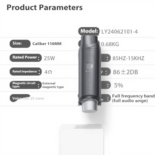 Haut-parleur marin étanche 4 pouces 25W YIZITU basses