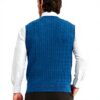 Kallspin Gilet homme coton col V tricot torsadé sans manches