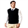 Gilet homme coton col V tricot torsadé sans manches Kallspin