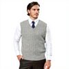 Gilet homme coton col V tricot torsadé sans manches Kallspin