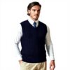 Gilet homme coton col V tricot torsadé sans manches Kallspin