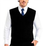 Gilet homme coton col V tricot torsadé sans manches Kallspin