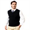 Gilet homme coton col V tricot torsadé sans manches Kallspin