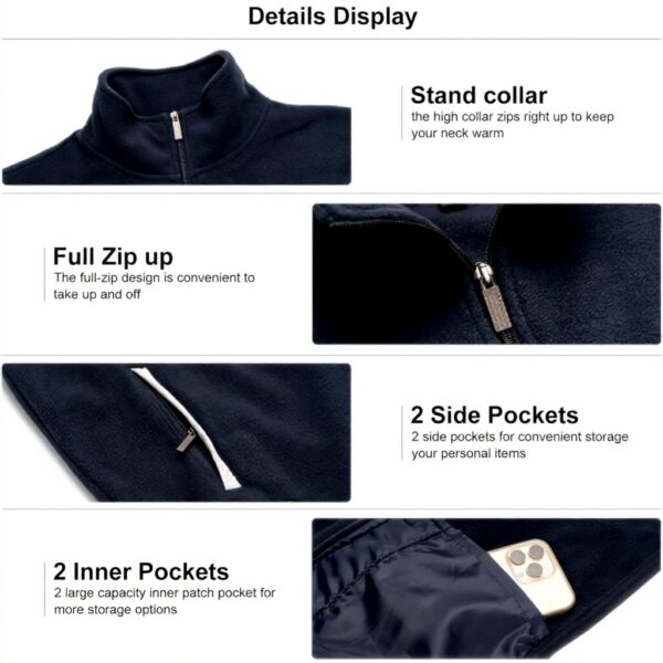 Gilet polaire homme LBL sans manches chaud coupe-vent