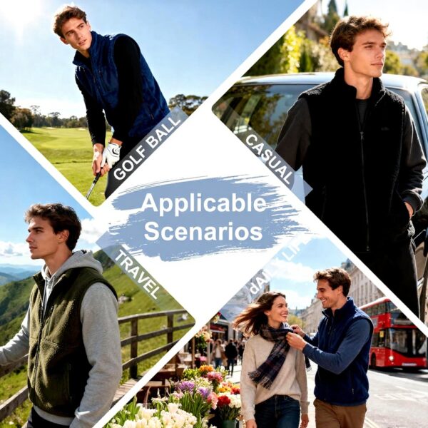 Gilet polaire homme LBL sans manches chaud coupe-vent