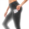 Legging doublé polaire femme poches sans couture course yoga