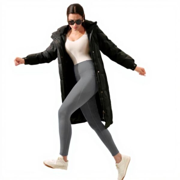 Legging doublé polaire femme poches sans couture course yoga