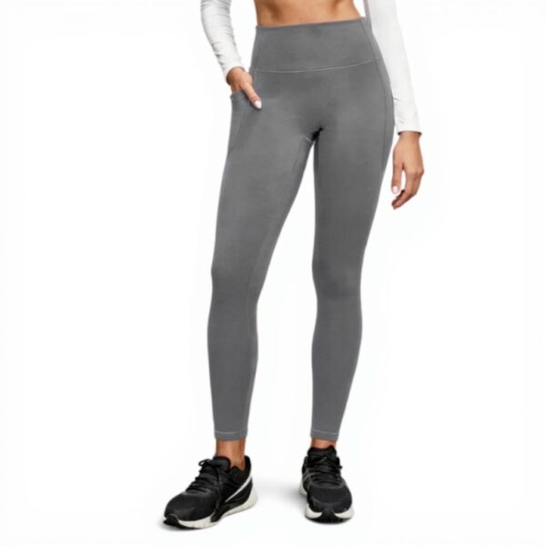 Legging doublé polaire femme poches sans couture course yoga