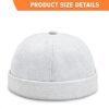 Casquette Docker sans Visière Malaxlx Coton Rétro Homme