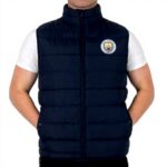 Gilet rembourré Manchester City FC Homme Bleu Marine Sport