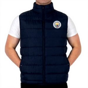 Gilet rembourré Manchester City FC Homme Bleu Marine Sport