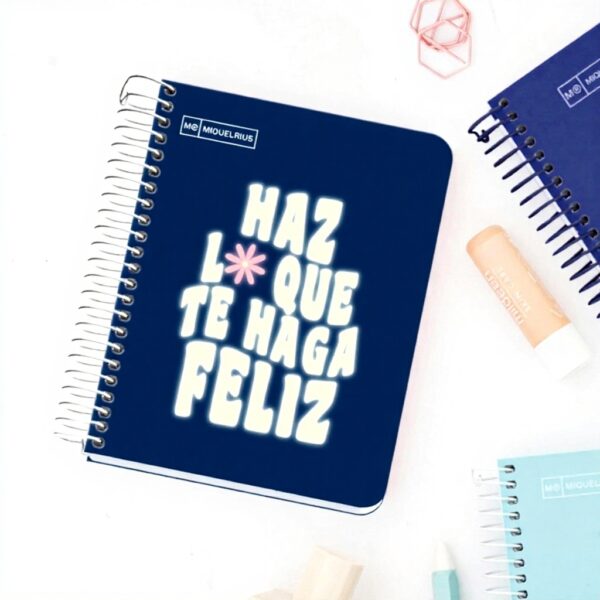 Cahier A6 Miquelrius quadrillé 5mm 100 feuilles bleu marine