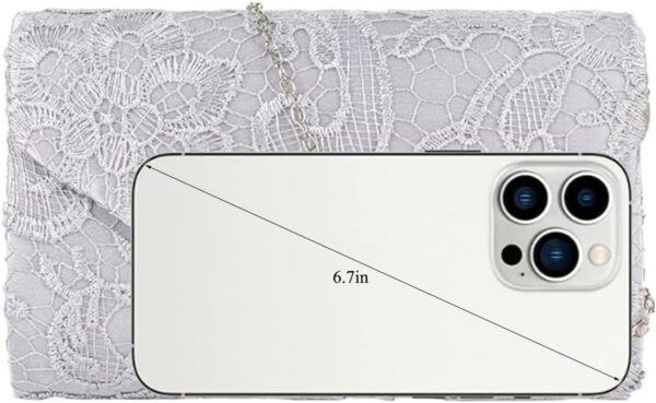 Pochette dentelle femme Fioeyr sac main fêtes mariages-4