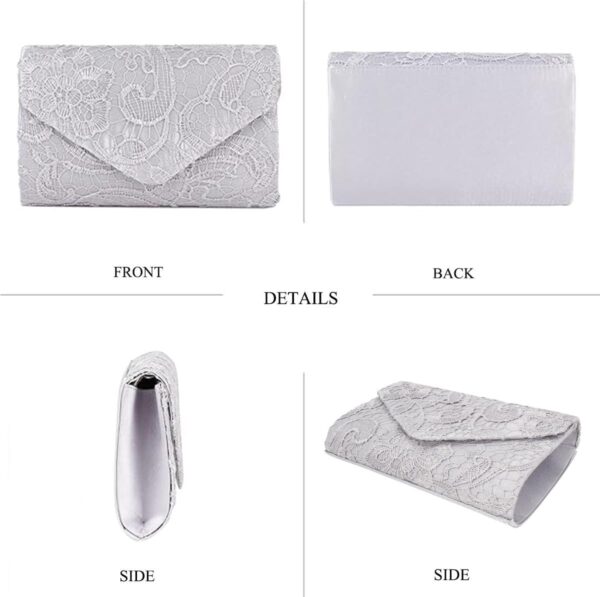 Pochette dentelle femme Fioeyr sac main fêtes mariages-1