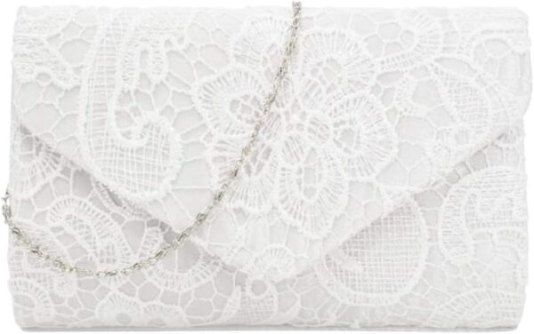 Pochette dentelle femme Fioeyr sac main fêtes mariages-0