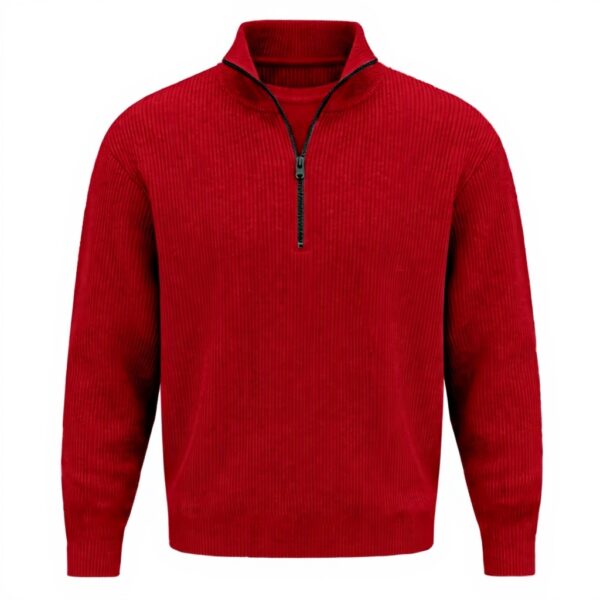 Pull velours côtelé homme col zippé confortable Generic