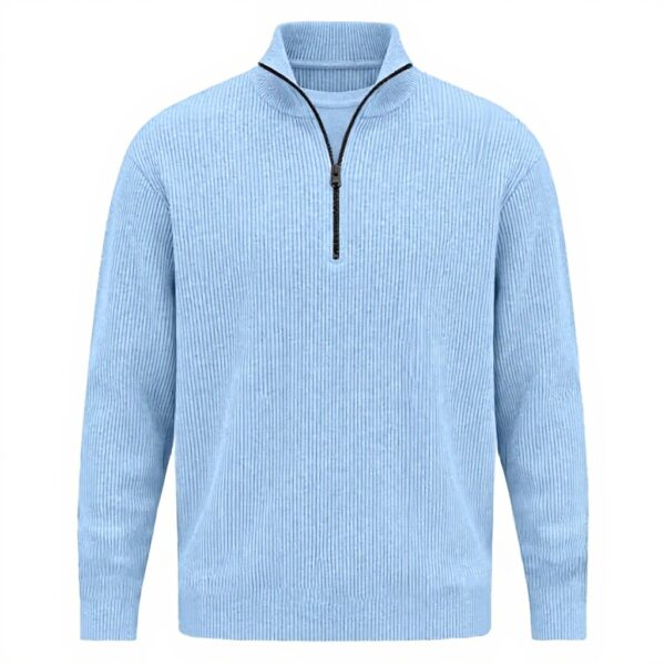 Pull velours côtelé homme col zippé confortable Generic