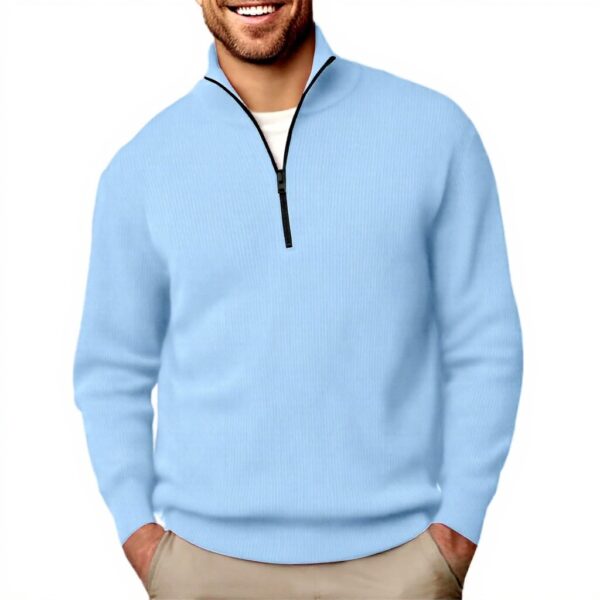 Pull velours côtelé homme col zippé confortable Generic