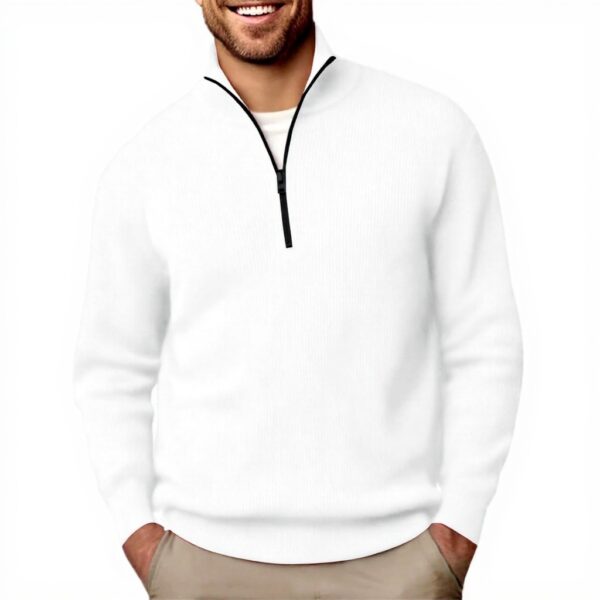 Sweat velours côtelé homme col zippé confortable Generic